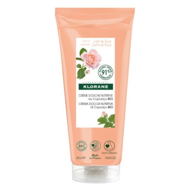 KLORANE Crème douche au parfum Lait de Rose Tube de 200 ml KLORANE Crème douche au parfum Lait de Rose Tube de 200 ml