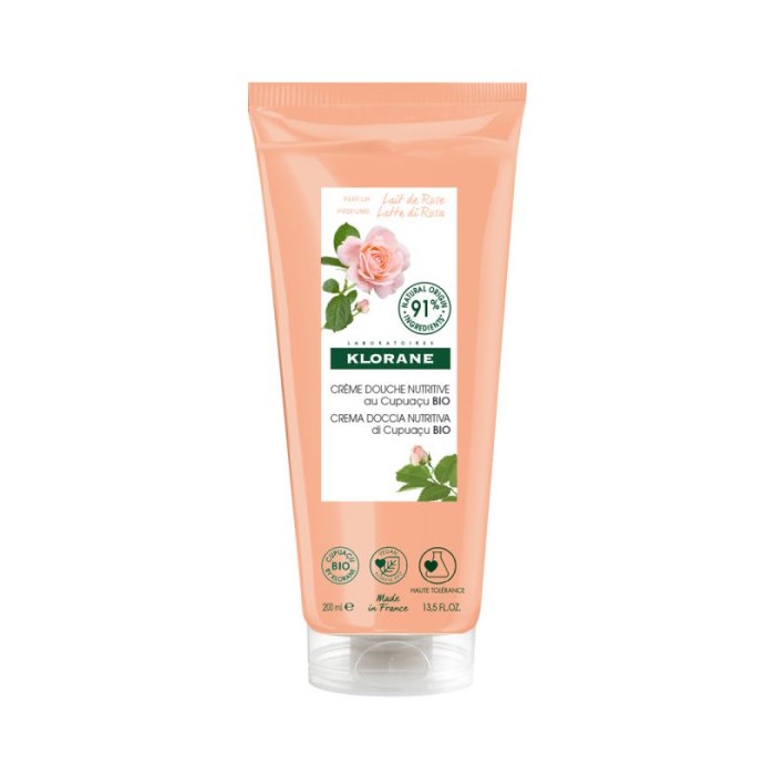 KLORANE Crème douche au parfum Lait de Rose Tube de 200 ml KLORANE Crème douche au parfum Lait de Rose Tube de 200 ml