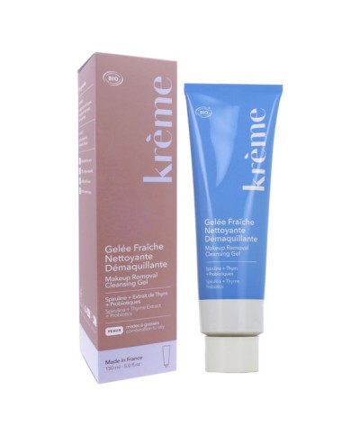 KREME Gelée Fraîche Nettoyante Démaquillante Tube de 150 ml KREME Gelée Fraîche Nettoyante Démaquillante Tube de 150 ml