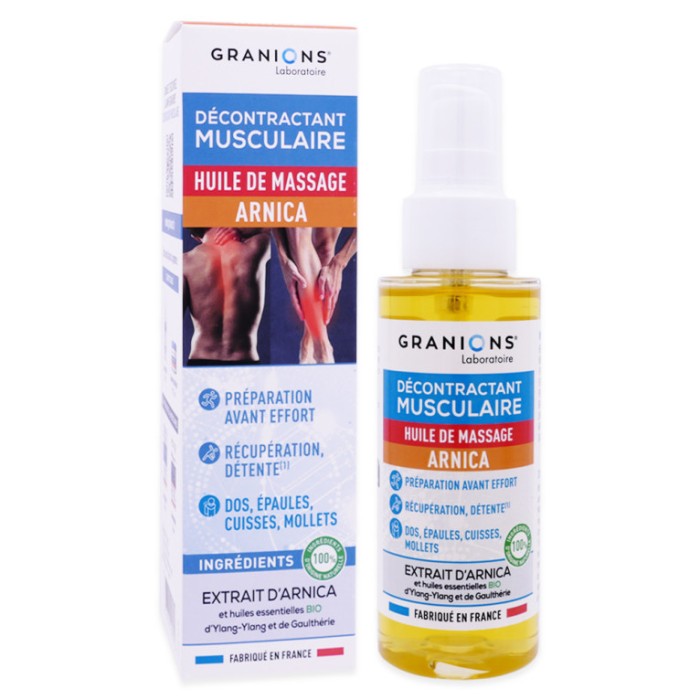 GRANIONS DÉCONTRACTANT MUSCULAIRE HUILE DE MASSAGE ARNICA Spray de100ML GRANIONS DÉCONTRACTANT MUSCULAIRE HUILE DE MASSAGE ARNICA Spray de100ML