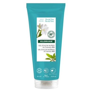 KLORANE Gel douche au parfum Eau de Tiaré Tube de 200 ml KLORANE Gel douche au parfum Eau de Tiaré Tube de 200 ml