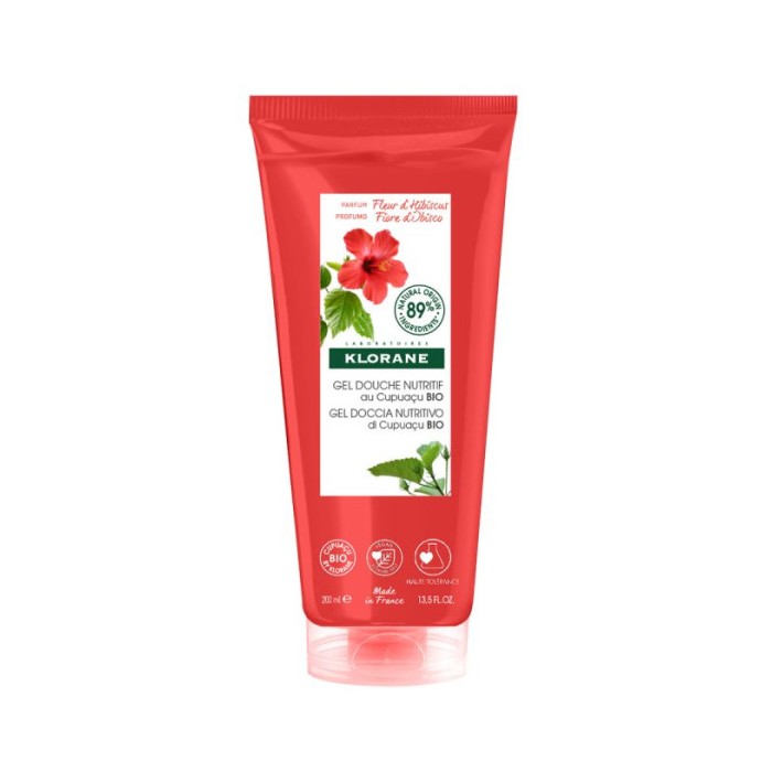 KLORANE Hygiène corps  Gel douche au parfum Fleur d’Hibiscus Tube de 200 ml