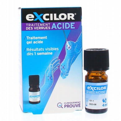 EXCILOR TRAITEMENT VERRUE ACIDE Flacon de 4ML EXCILOR TRAITEMENT VERRUE ACIDE Flacon de 4ML