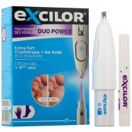 EXCILOR DUO POWER Traitement des Verrues 2 en 1 - Cryothérapie + Gel Acide EXCILOR DUO POWER Traitement des Verrues 2 en 1 - Cryothérapie + Gel Acide