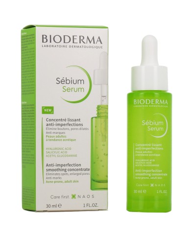 BIODERMA Sébium Sérum Concentré lissant anti-imperfections Flacon compte goutte de 30 ml BIODERMA Sébium Sérum Concentré lissant anti-imperfections Flacon compte goutte de 30 ml