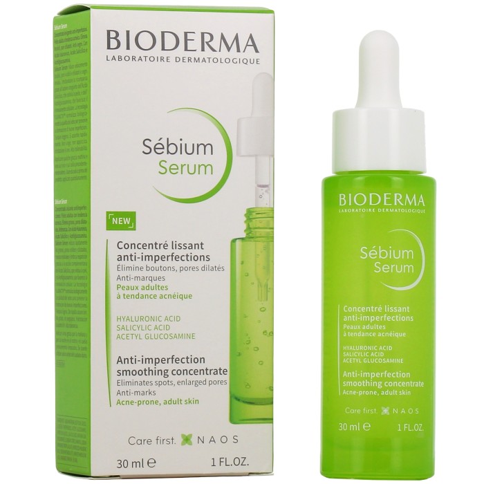 BIODERMA Sébium Sérum Concentré lissant anti-imperfections Flacon compte goutte de 30 ml