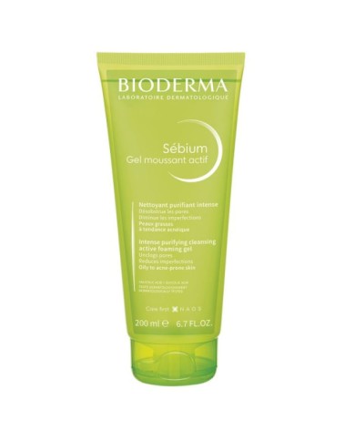 BIODERMA Sébium Gel moussant actif Tube de 200 ml BIODERMA Sébium Gel moussant actif Tube de 200 ml