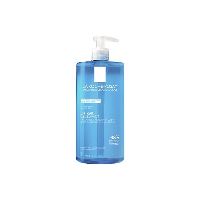 LA ROCHE POSAY LIPIKAR Gel douche lavant apaisant Flacon de 1 litre LA ROCHE POSAY LIPIKAR Gel douche lavant apaisant Flacon de 1 litre