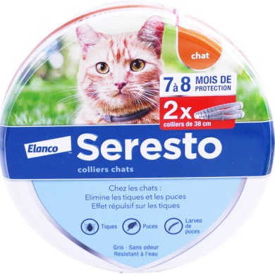 SERESTO Collier anti puces pour les chats Boite de 2 SERESTO Collier anti puces pour les chats Boite de 2