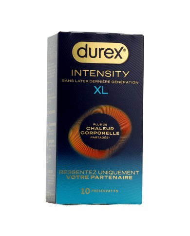 Durex Intensity XL Préservatifs sans latex Boite de 10 préservatifs