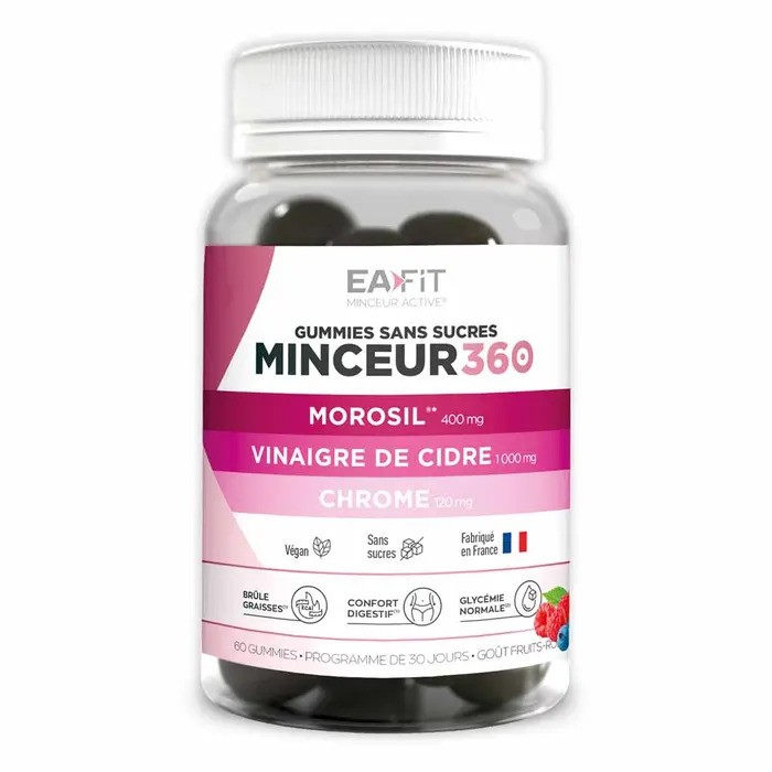 EAFIT Minceur 360 Morosil, Vinaigre de cidre, chrome Boite de 40 gummies
