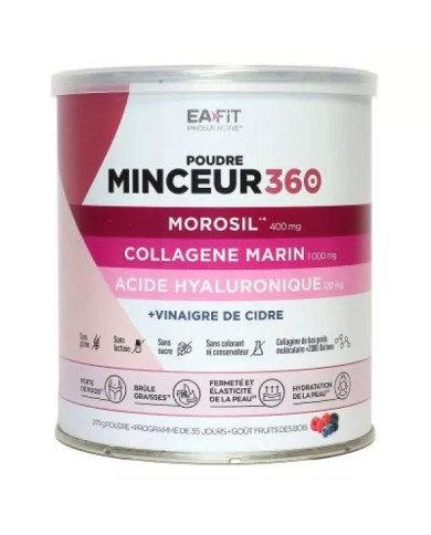 EAFIT MINCEUR ACTIVE - Morosil poudre minceur 360 - Pot de 275 Grammes EAFIT MINCEUR ACTIVE - Morosil poudre minceur 360 - Pot de 275 Grammes