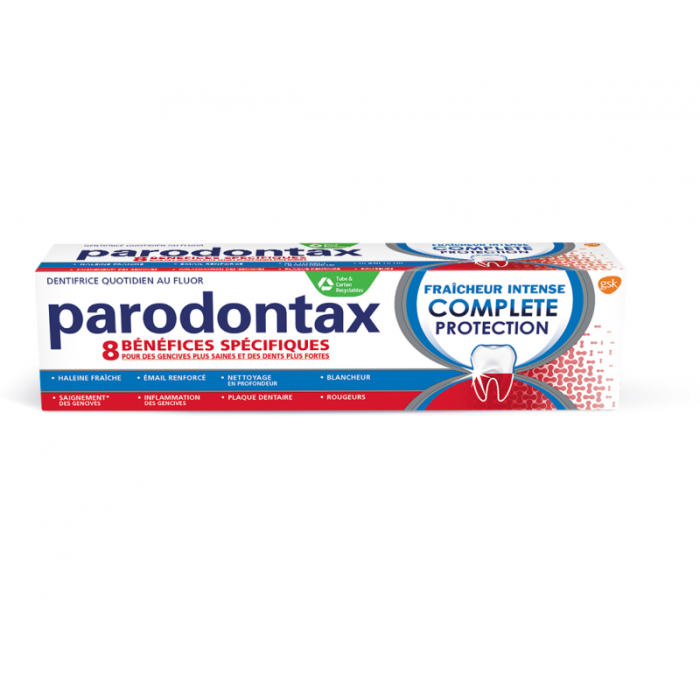 Parodontax Protection Complete (8 bénéfices) Dentifrice Tube de 75 ml Parodontax Protection Complete (8 bénéfices) Dentifrice Tube de 75 ml