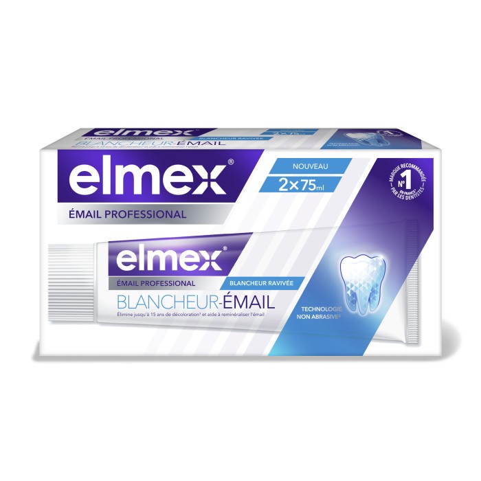 ELMEX ELMEX Dentifrice Blancheur - Email Lot de 2 Tubes de 75ml ELMEX ELMEX Dentifrice Blancheur - Email Lot de 2 Tubes de 75ml