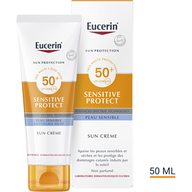 Eucerin Sun sensitive protect Crème SPF 50+ Tube de 50 ml Eucerin Sun sensitive protect Crème SPF 50+ Tube de 50 ml