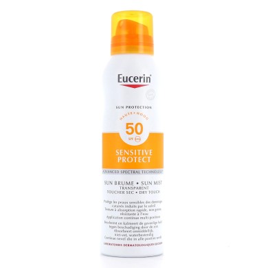 Eucerin Sun Sensitive Protect Brume Transparente SPF 50 Spray de 200 ml Eucerin Sun Sensitive Protect Brume Transparente SPF 50 Spray de 200 ml