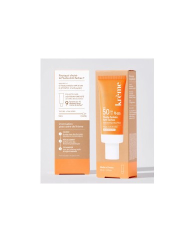 Krème Fluide Solaire Anti-Taches SPF 50 Tube de 40 ml Krème Fluide Solaire Anti-Taches SPF 50 Tube de 40 ml