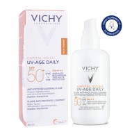 VICHY CAPITAL SOLEIL UV-AGE DAILY 50+ Fluide anti-photovieillisement teinté médium Tube de 40 ml