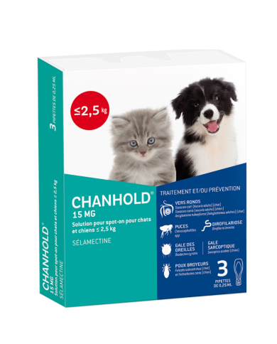CLEMENT THEKAN Chanhold chaton et chiot Moins de 2,5 kg Boite de 3 Pipettes