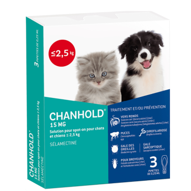 CLEMENT THEKAN Chanhold chaton et chiot Moins de 2,5 kg Boite de 3 Pipettes