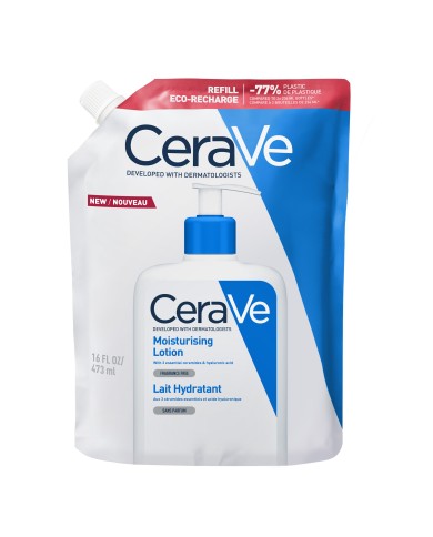 CERAVE Lait hydratant peaux sèches à très sèches Eco recharge de 473 ml
