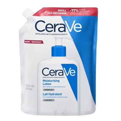 CERAVE Lait hydratant peaux sèches à très sèches Eco recharge de 473 ml CERAVE Lait hydratant peaux sèches à très sèches Eco recharge de 473 ml