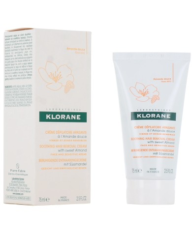 Klorane Crème Dépilatoire Apaisante à l'Amande Douce Tube de 75 ml Klorane Crème Dépilatoire Apaisante à l'Amande Douce Tube de 75 ml