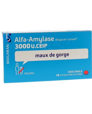 Alfa Amylase Biogaran (MAXIALSE) Boite de 18 comprimés enrobés