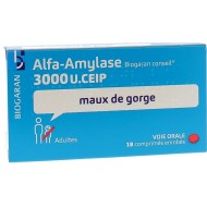 Alfa Amylase Biogaran (MAXILASE) Boite de 18 comprimés enrobés