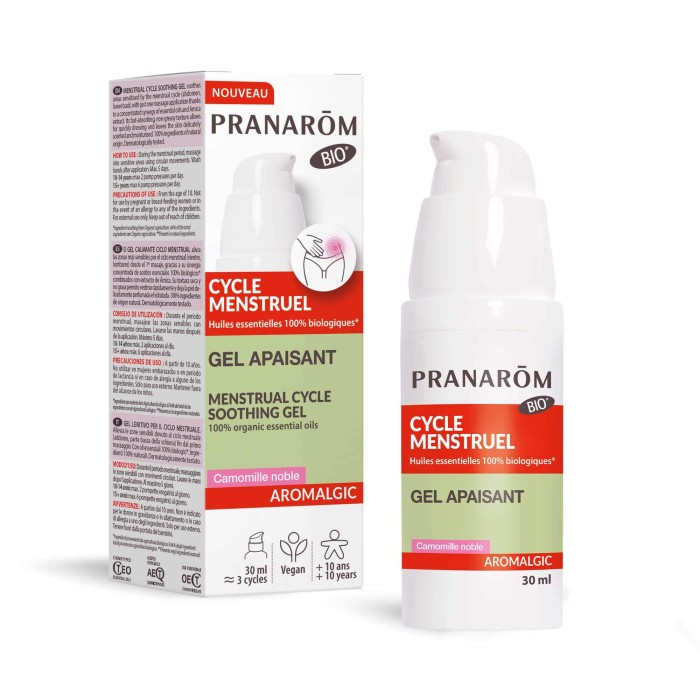 PRANAROM Gel apaisant cycle menstruel - Bio Flacon pompe de 30 ml