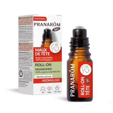PRANAROM Roll-on maux de tête - Bio Flacon de 5 ml PRANAROM Roll-on maux de tête - Bio Flacon de 5 ml