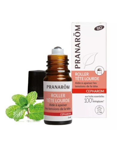 Pranarom Bio Cepharom Roller Tête Lourde Flacon de 5 ml