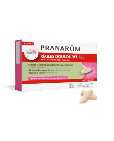 PRANAROM Comprimés pour les règles douloureuses Boite de 15 comprimés sécables