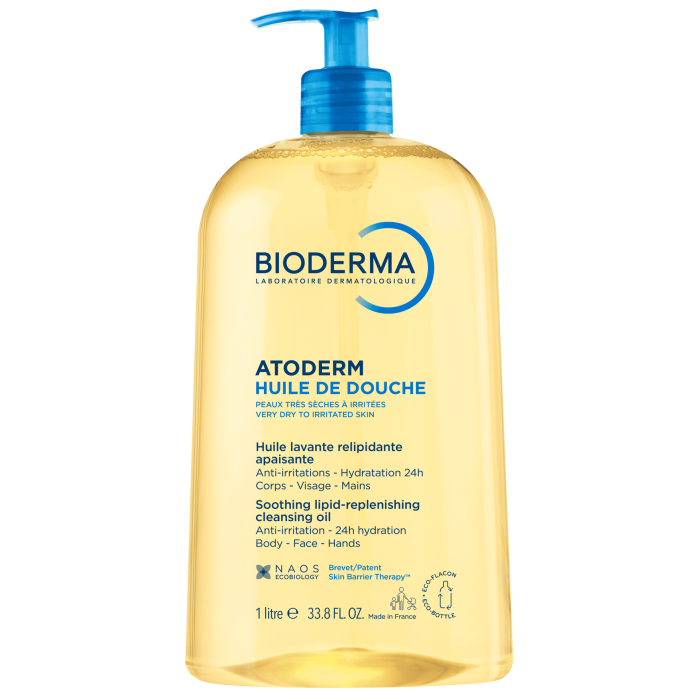 BIODERMA Atoderm Huile de douche Flacon pompe de 1litre