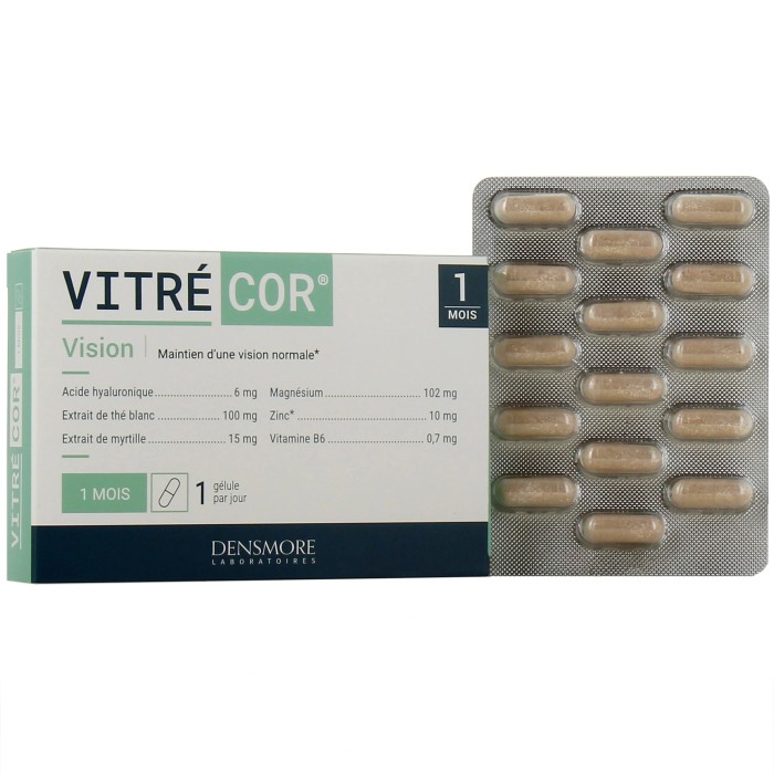 VITRECOR Complément alimentaire  Maintien de la vision Boite de 30 gélules VITRECOR Complément alimentaire  Maintien de la vision Boite de 30 gélules