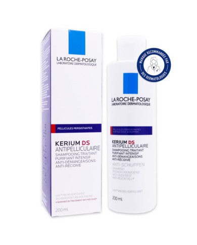 LA ROCHE POSAY KERIUM DS Shampooing antipelliculaire intensif Flacon de 200ml LA ROCHE POSAY KERIUM DS Shampooing antipelliculaire intensif Flacon de 200ml