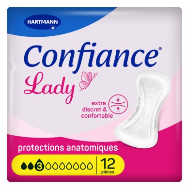 Confiance Lady Pads 3 gouttes Sachet de 12 protections Confiance Lady Pads 3 gouttes Sachet de 12 protections