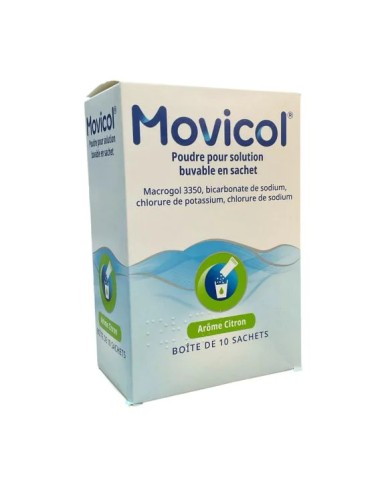 MOVICOL Sachet laxatif goût citron Boite de 10 MOVICOL Sachet laxatif goût citron Boite de 10