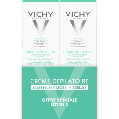 VICHY Crème dépilatoire dermo-tolérante Lot de 2 Tubes de 150 ml VICHY Crème dépilatoire dermo-tolérante Lot de 2 Tubes de 150 ml