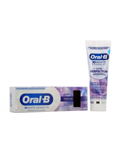 Oral b 3D WHITE ADVANCED LUXE - Dentifrice Perfection Blancheur Avancée Tube de75ml