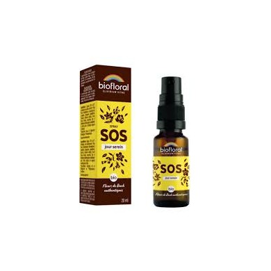 BIOFLORAL Fleurs de Bach Spray SOS Jour Serein Bio 20 ml