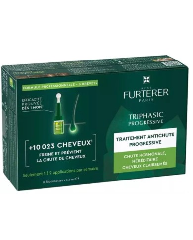 FURTERER Triphasic Progressive Chute de Cheveux Traitement Antichute Progressive 8 x 5,5 ml FURTERER Triphasic Progressive Chute de Cheveux Traitement Antichute Progressive 8 x 5,5 ml