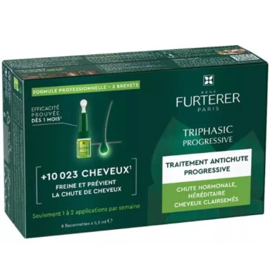 FURTERER Triphasic Progressive Chute de Cheveux Traitement Antichute Progressive 8 x 5,5 ml FURTERER Triphasic Progressive Chute de Cheveux Traitement Antichute Progressive 8 x 5,5 ml