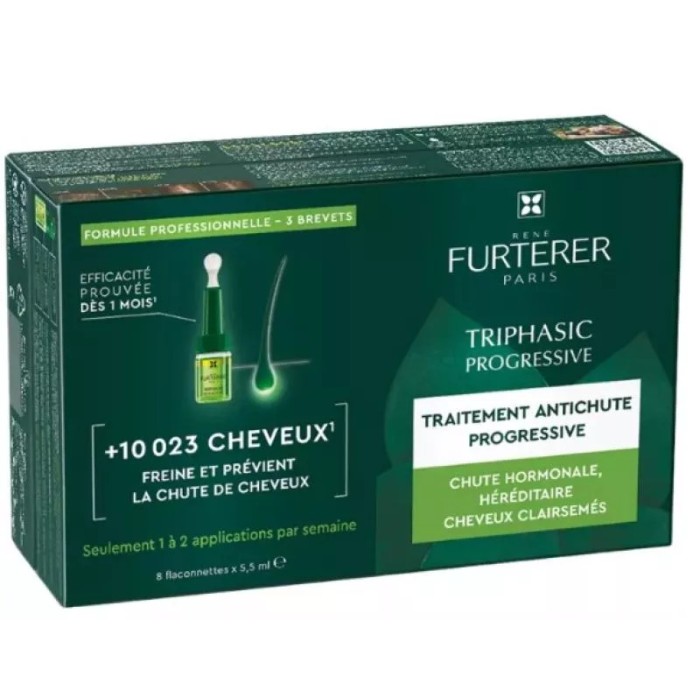 FURTERER Triphasic Progressive Chute de Cheveux Traitement Antichute Progressive 8 x 5,5 ml