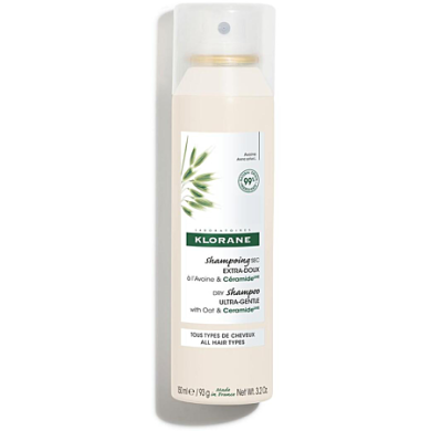 KLORANE Shampoing sec à l'Avoine et Céramide Spray de 150 ML KLORANE Shampoing sec à l'Avoine et Céramide Spray de 150 ML