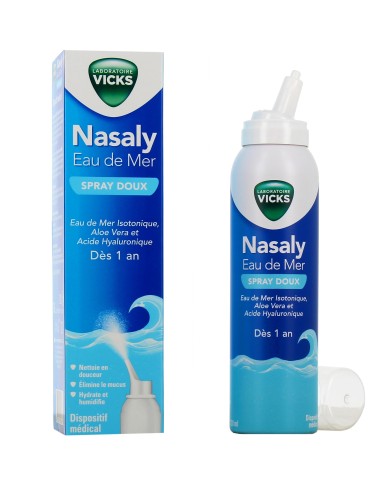 Vicks Nasaly Eau de Mer Spray doux Flacon de 120 ml