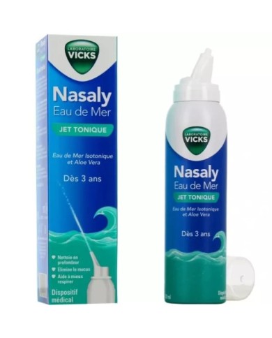 Vicks Nasaly Eau de Mer Jet tonique Flacon de 120 ml