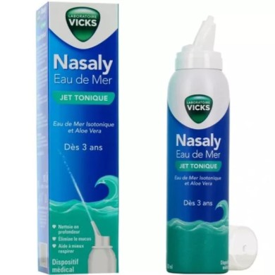 Vicks Nasaly Eau de Mer Jet tonique Flacon de 120 ml