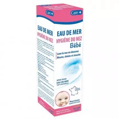 CARE + Eau de mer Hygiène du nez bébé Flacon de 125 ml CARE + Eau de mer Hygiène du nez bébé Flacon de 125 ml