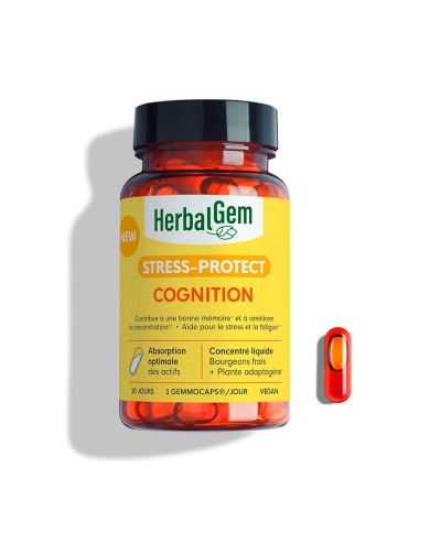 HERBALGEM Complexes de bourgeons  Cognition Boite de 30 gélules